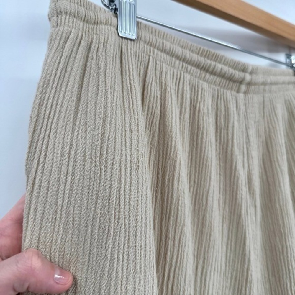 Alfred Dunner Vtg Beige Crepe/Ribbed Textured Drawstring Pants Women's - Picture 6 of 8